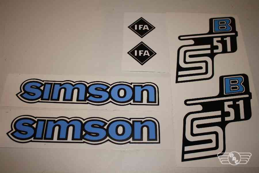 Abziehbilderset S51 B blau